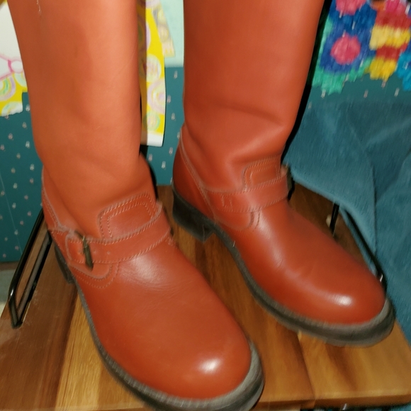 Frye Shoes - FRYE EUC WOMEN'S STRAP LEATHER BOOTS